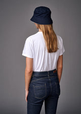 SHORT SLEEVE COTTON T-SHIRT GISELLE - NAVY/WHITE/AZURE - SHIRTS - SCAPA FASHION - SCAPA OFFICIAL