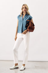 CROPPED JEANS MOUDA - WHITE - TROUSERS - SCAPA FASHION - SCAPA OFFICIAL