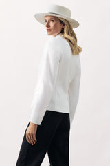 COMFORT STRETCH JACKET BEIRUT - OFF WHITE AND LIGHT BLUE - JACKETS - SCAPA FASHION - SCAPA OFFICIAL