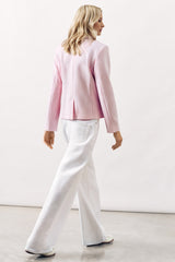 PINSTRIPE BLAZER BOSTON BIS - LIGHT PINK - JACKETS - SCAPA FASHION - SCAPA OFFICIAL