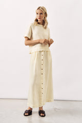 WASHED LINEN BUTTON DETAIL SHIRT WILLAH - SHIRTS - SCAPA FASHION - SCAPA OFFICIAL