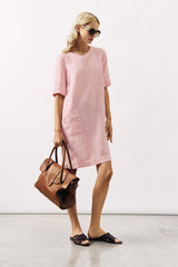 RELAXED V-NECK LINEN DRESS SOPHIAS - 7 colours - DRESSES - SCAPA FASHION - SCAPA OFFICIAL