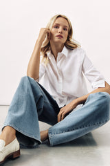 LINEN COTTON SHIRT DITTA - WHITE - SHIRTS - SCAPA FASHION - SCAPA OFFICIAL