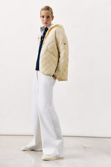 QUILTED HOODED JACKET JULIETTE - OFF WHITE - JACKETS - SCAPA FASHION - SCAPA OFFICIAL
