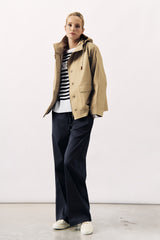 WATER RESISTANT PARKA FOG - NAVY AND BEIGE - JACKETS - SCAPA FASHION - SCAPA OFFICIAL