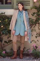 ITALIAN SILK MINT FLORAL PRINT SHIRT NATALIE - SHIRTS - SCAPA FASHION - SCAPA OFFICIAL