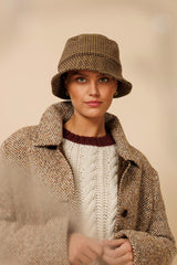WOOL COAT RILEY - BROWN - COATS - SCAPA FASHION - SCAPA OFFICIAL