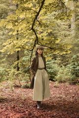 MULTICOLOURED PLAID VIRGIN WOOL FLAT CAP MOSS -KAKHI - ACCESSOIRES - SCAPA FASHION - SCAPA OFFICIAL