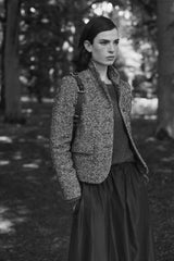 TAFFETA ODINA MAXI SKIRT - DARK BROWN - SKIRTS - SCAPA FASHION - SCAPA OFFICIAL