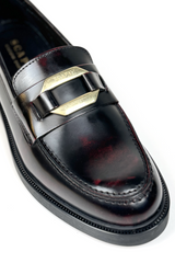 Leather moccasin with metal buckle - SHOES - SCAPA FASHION - SCAPA OFFICIAL