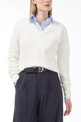 COTTON MIXED CASHMERE PULL BLUSH - PULLS - SCAPA FASHION - SCAPA OFFICIAL