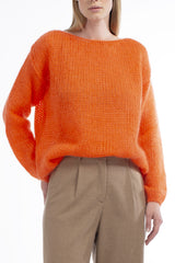 MOHAIR BLEND OPEN JERSEY STITCH PULL GENNY - PULLS - SCAPA FASHION - SCAPA OFFICIAL