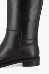 BLACK LEATHER RIDING BOOTS - SHOES - SCAPA FASHION - SCAPA OFFICIAL