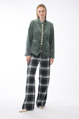 COTTON VELVET SINGLE-BREASTED JACKET HYLTON - JACKETS - SCAPA FASHION - SCAPA OFFICIAL