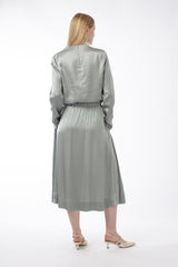 ITALIAN SATIN COWL NECK BLOUSE CLARISSA - SHIRTS - SCAPA FASHION - SCAPA OFFICIAL