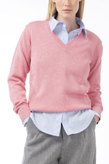 COTTON MIXED CASHMERE PULL BLUSH - PULLS - SCAPA FASHION - SCAPA OFFICIAL