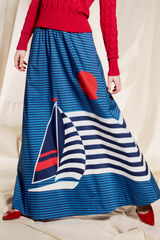 ITALIAN COTTON POPLIN MAXI-SKIRT ODINA - SKIRTS - SCAPA FASHION - SCAPA OFFICIAL