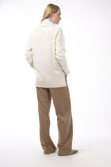 ITALIAN FLANNEL WOOL TROUSERS JOLENE - TROUSERS - SCAPA FASHION - SCAPA OFFICIAL