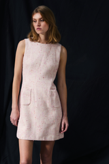 COTTON BLEND BOUCLÉ DRESS FRANCES - DRESSES - SCAPA FASHION - SCAPA OFFICIAL