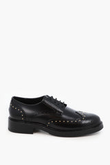LEATHER BROGUE SHOE WITH STUD DETAIL - SHOES - SCAPA FASHION - SCAPA OFFICIAL