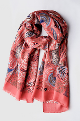 WOOL SILK BLEND PAISLEY PRINT SHAWL ROSALY - Accessoires - SCAPA FASHION - SCAPA OFFICIAL