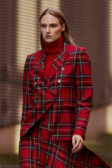 WOOL TARTAN JACKET ALISSON - Jackets - SCAPA FASHION - SCAPA OFFICIAL