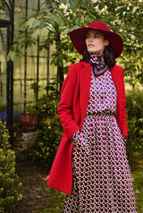 GEOMETRIC SILK SKIRT EMMA - SKIRTS - SCAPA FASHION - SCAPA OFFICIAL