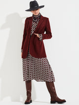 GEOMETRIC SILK SKIRT EMMA - SKIRTS - SCAPA FASHION - SCAPA OFFICIAL