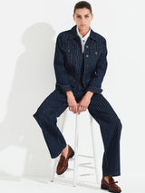 PINSTRIPE COTTON TROUSER WAYLIN - TROUSERS - SCAPA FASHION - SCAPA OFFICIAL