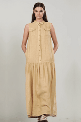 WASHED LINEN DRESS WEYLA - DRESSES - SCAPA FASHION - SCAPA OFFICIAL