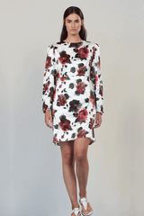 SILK FLORAL DRESS GRACE - DRESSES - SCAPA FASHION - SCAPA OFFICIAL