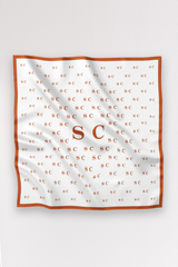 SILK MONOGRAM SHAWL BRAND - ACCESSOIRES - SCAPA FASHION - SCAPA OFFICIAL