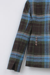 SHETLAND WOOL PLAID JACKET HAYWORTH - JACKETS - SCAPA FASHION - SCAPA OFFICIAL