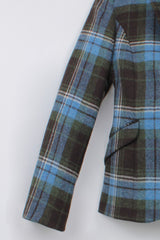 SHETLAND WOOL PLAID JACKET HAYWORTH - JACKETS - SCAPA FASHION - SCAPA OFFICIAL