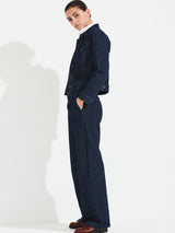 PINSTRIPE COTTON TROUSER WAYLIN - TROUSERS - SCAPA FASHION - SCAPA OFFICIAL
