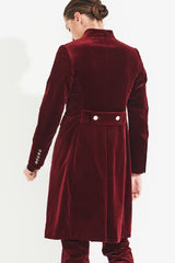 COTTON VELVET COAT BROOKE - COATS - SCAPA FASHION - SCAPA OFFICIAL