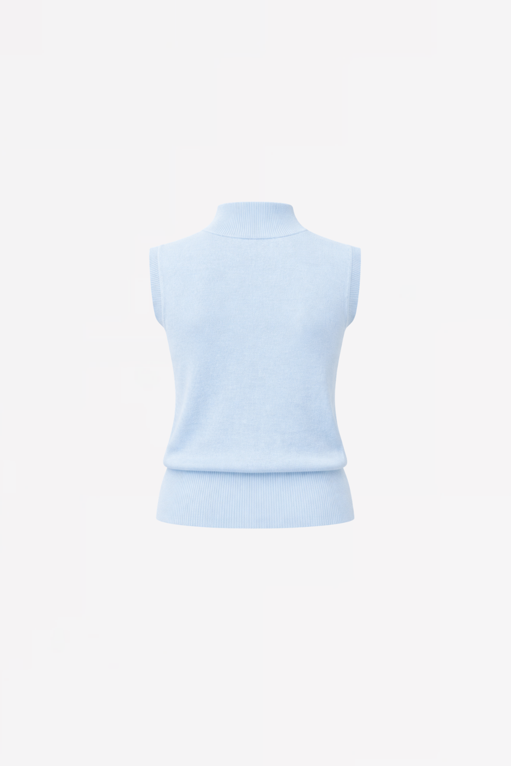 SLEEVELESS COTTON PULL GLORIA - LT BLUE/CREAM/OLD PINK - PULLS - SCAPA FASHION - SCAPA OFFICIAL