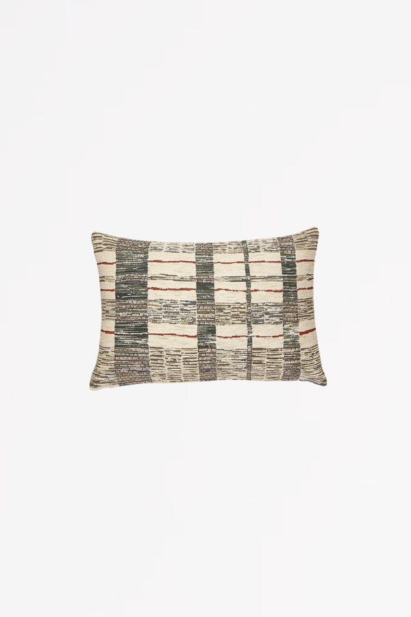 Perth Cushion Cover - sand & hunting green