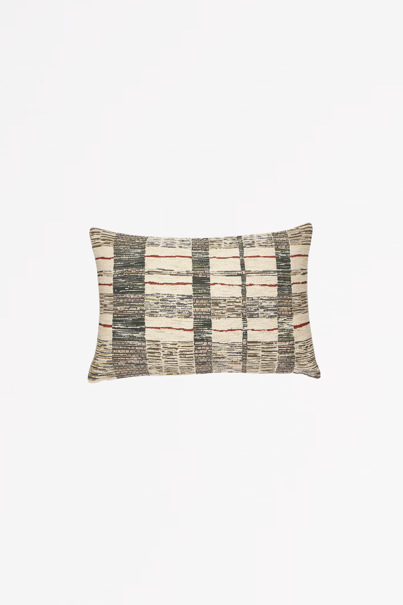 Perth Cushion Cover - sand & hunting green