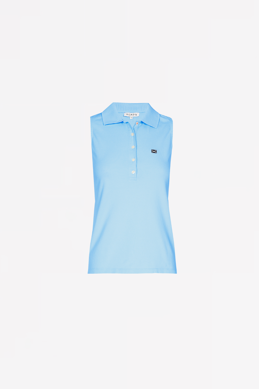COTTON SLEEVELESS POLO SHIRT GINGER - Shirts - SCAPA FASHION - SCAPA OFFICIAL