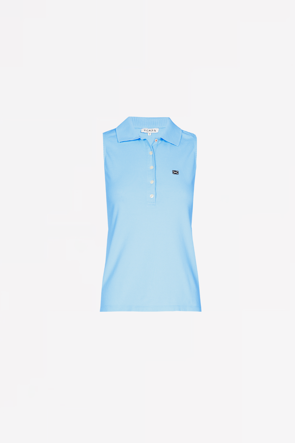COTTON SLEEVELESS POLO SHIRT GINGER - Shirts - SCAPA FASHION - SCAPA OFFICIAL