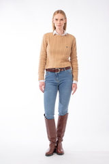 CROPPED JEANS MOUDA - DENIM BLUE AND DARK JEANS BLUE