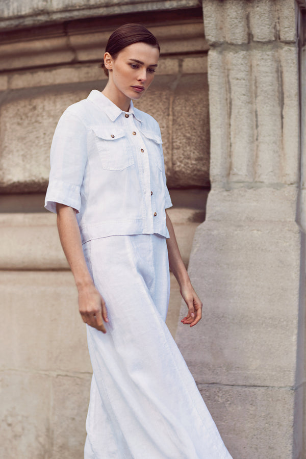 WASHED LINEN BUTTON DOWN SHIRT WILL