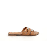LEATHER SLIPPER WITH RHINESTONE DETAIL