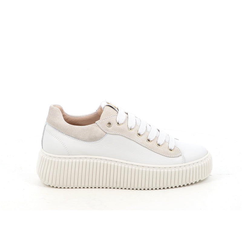 SNEAKER MIXED LEATHER AND SOFT SUEDE