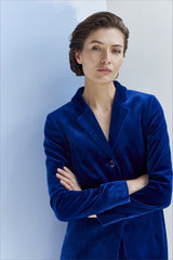 VELVET TAILORED JACKET VELASQUEZ - JACKETS - SCAPA FASHION - SCAPA OFFICIAL