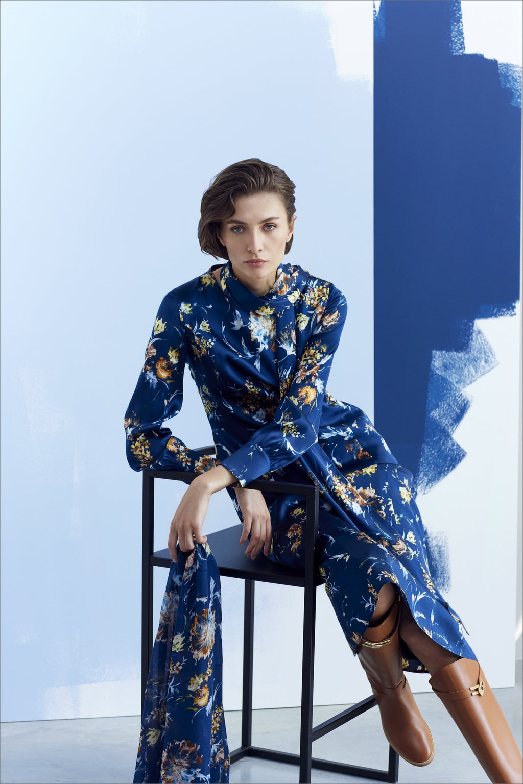 SILK FLORAL DRESS HAYLEY - DRESSES - SCAPA FASHION - SCAPA OFFICIAL