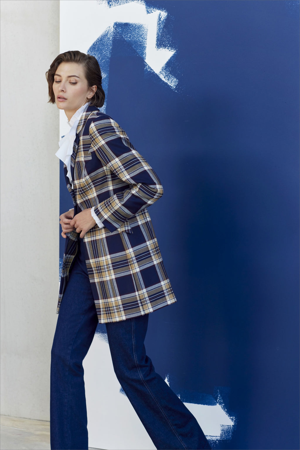 WOOL TARTAN JACKET JACKET SHERWOOD - Jackets - SCAPA FASHION - SCAPA OFFICIAL