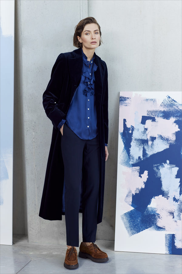 COTTON VELVET COAT CHARLOTTE BIS - COATS - SCAPA FASHION - SCAPA OFFICIAL