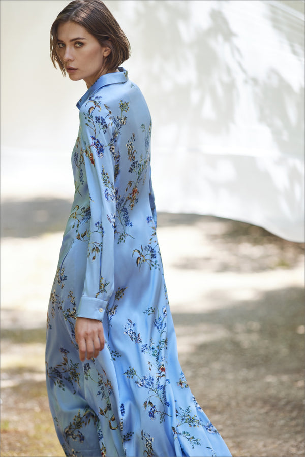 ITALIAN SILK FLORAL DRESS CHANELLE - DRESSES - SCAPA FASHION - SCAPA OFFICIAL